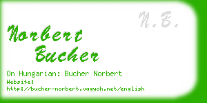 norbert bucher business card